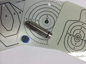 laser training cartridge and target practice