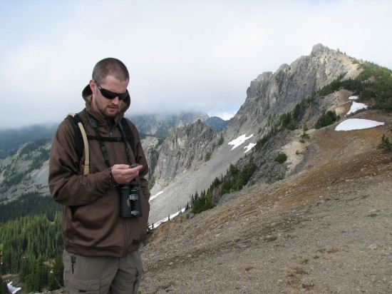 Brunton GPS on Mt Rainier