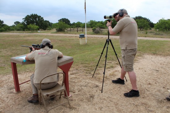 The Bending brothers were an unstoppable team as Trevor spotted for Chase with a Nikon Field Scope with ED Glass