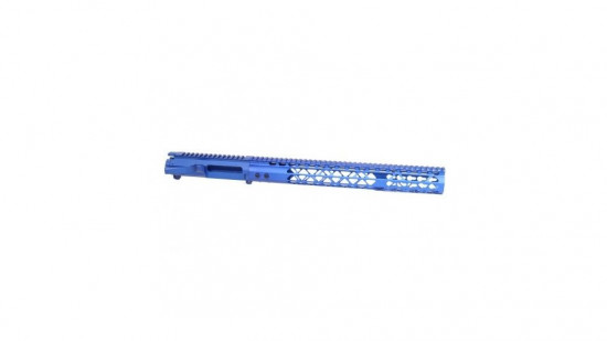 opplanet-guntec-usa-ar-15-stripped-billet-upper-receiver-15in-air-lite-series-keymod-handguard-combo-set-anodized-blue-gt-upper-set-blue-15airlite-main