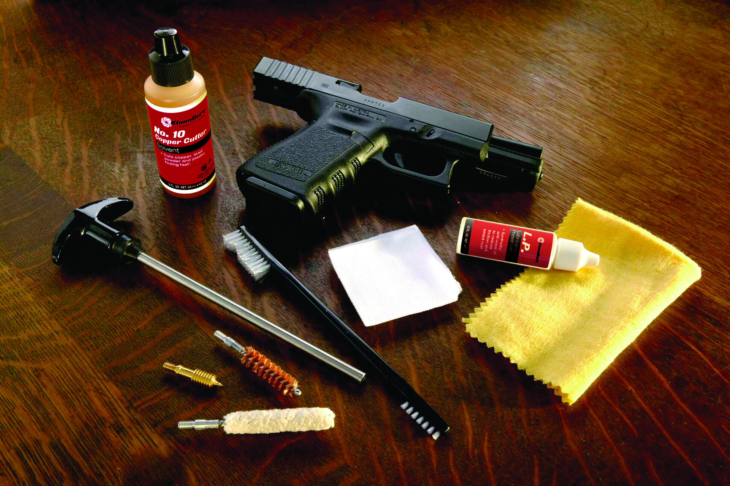 gun cleaning kit supplies