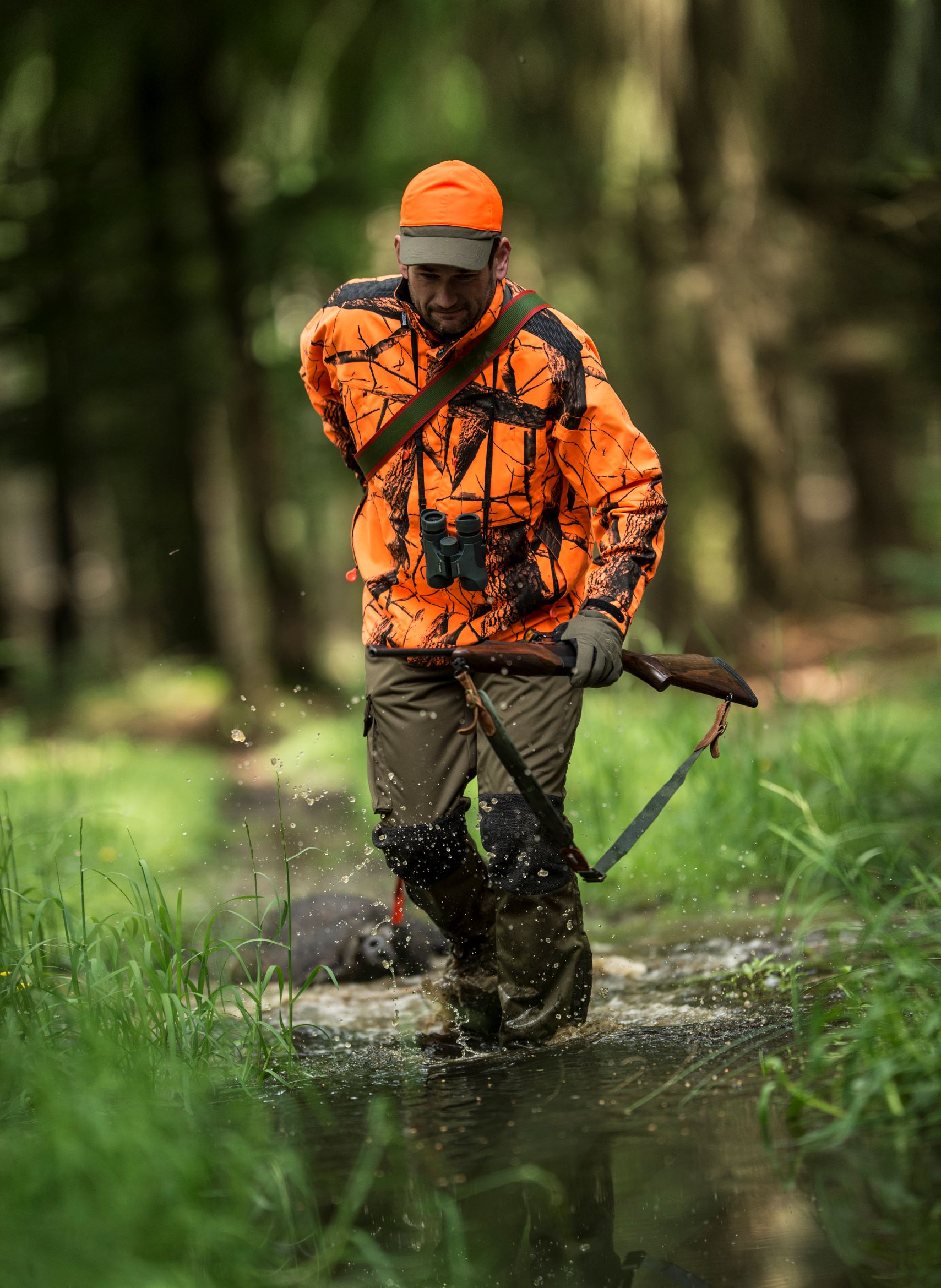 hunter wearing blaze orange clothing