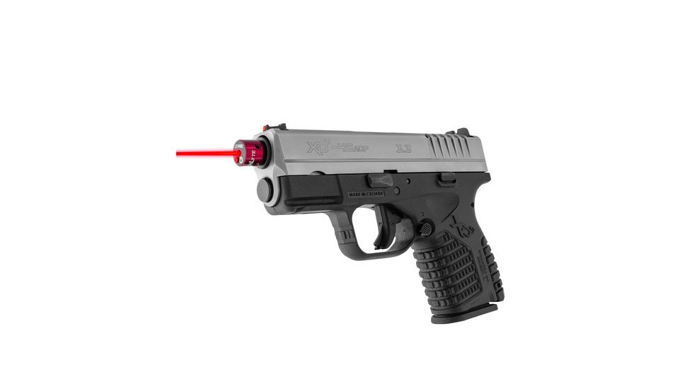 laser training cartridge inside pistol 