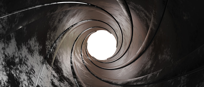 Looking down a rifled barrel