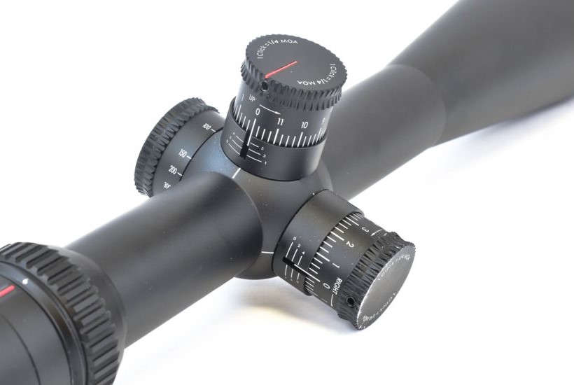 exposed turrets on tactical riflescope